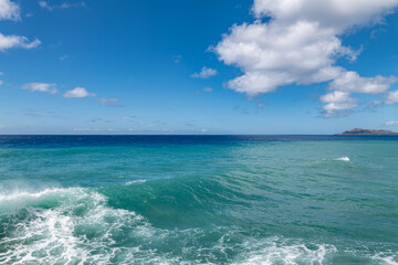 Maunalua Bay.China Walls / Koko Kai Beach Mini Park, East Honolulu, Oahu, Hawaii. Pacific Ocean.