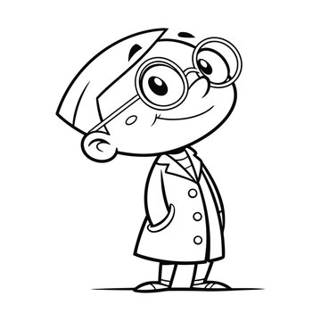Playful Cartoon Character Ink Style