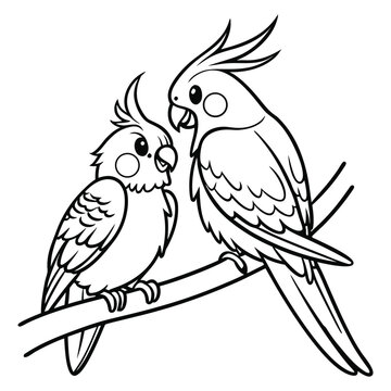 Playful Two Roosters Sketch Design