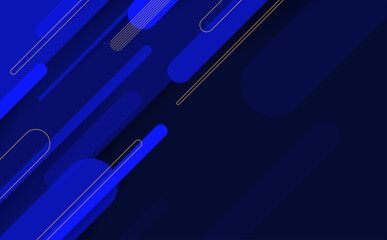 Blue abstract background with lines and digital technology design