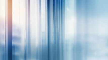 Abstract depiction of blurred glass reflections in a modern urban environment with soft lighting
