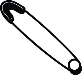  silver safety pin open and casting small shadow o.eps