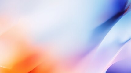 Abstract soft gradient background with smooth transitions of blue, orange, and white hues for creative design