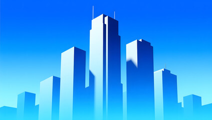 Fototapeta premium Urban building complex future technology business finance concept PPT background