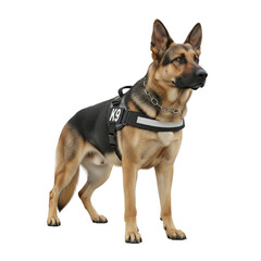 Obraz premium An adorable Bernese Mountain Dog puppy, a loyal and playful companion with a fluffy tri-color coat, sits patiently on a clean white background,