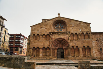 Obraz premium Church of Santo Domingo, a masterpiece of Romanesque art located in the heart of Soria, Spain
