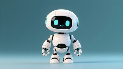 Cute little robot IP image future science and technology concept role illustration