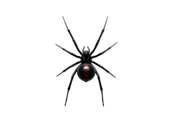 Deadly Widow With Red Hourglass Venomous Arachnid Close Up Isolated Checkered Background Arthropod Insect Nature Macro Wildlife Dangerous