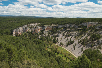 Cañón del Río Lobos Natural Park, a stunning karst landscape located between the provinces of...