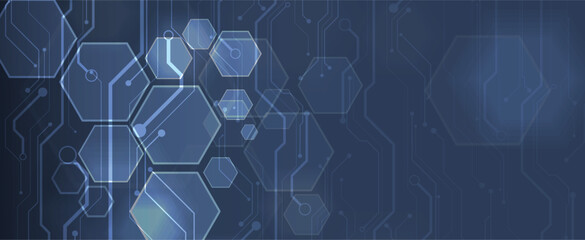 Abstract circuit technological and Artificial intelligence background