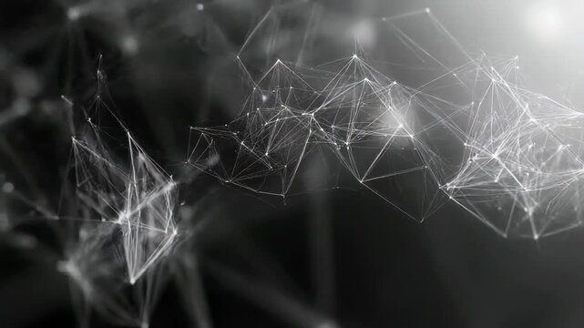 Abstract digital connection background with geometric lines and nodes representing technology, data analysis, and modern communication networks