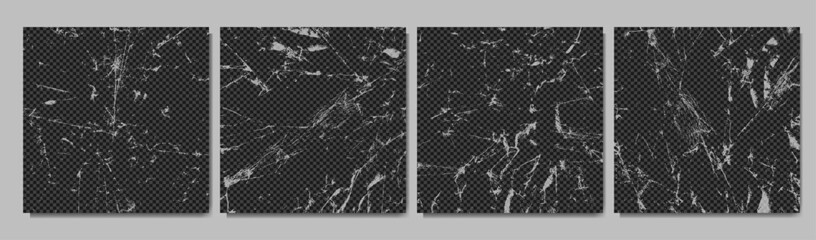 Vector illustration. Grunge handcrafted crumpled paper layer. Creases texture. Retro vintage background set. Torn, scratched paper overlay. Design for social media template, web banner, blog post