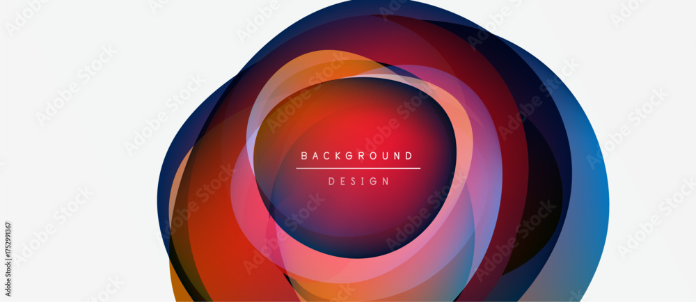 Wall mural abstract circular design. vibrant colors blend, creating dynamic visual impact. text reads backgroun