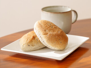 ブログ、ポスターに使えそうな画像・パンとコーヒー