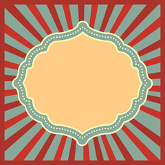 Naklejka premium Vintage Circus Banner Frame 