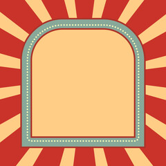 Naklejka premium Vintage Circus Banner Frame 