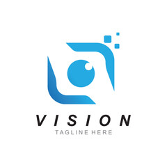 vision eye logo icon vector isolated