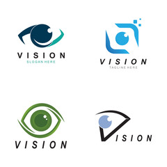 vision eye logo icon vector isolated