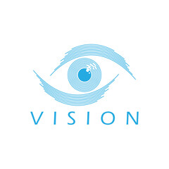 vision eye logo icon vector isolated