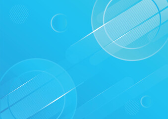 Dynamic Blue Abstract Composition with Geometric Forms