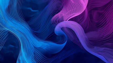 Abstract Glowing Woven Light Trails Flowing In Deep Space Motion Background