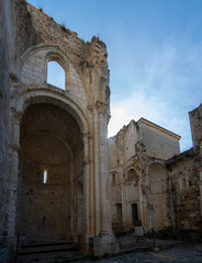 Fototapeta premium Ancient stone ruins of Monastery of San Pedro de Arlanza