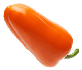 Orange mini bell pepper isolated