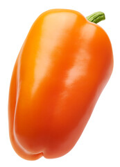 Whole orange mini bell pepper isolated