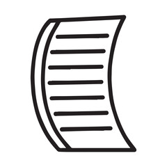 Simple Paper Sheet Document Icon Vector
