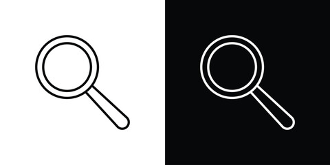 Search icon symbols in black illustrations set