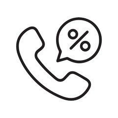 Call Offer Icon – Sales and Discount Communication Vector