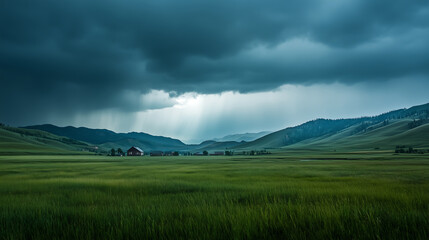 Fototapeta premium mountain landscape with fog