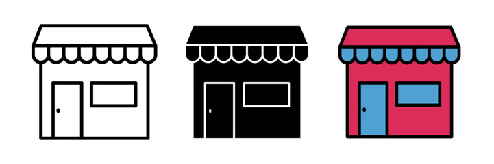 Tailor shop icon stroke, filled and colored concept for web design.