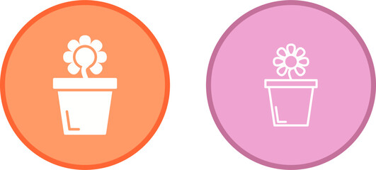 Flower Pot Vector Icon