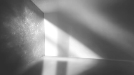 Obraz premium Dramatic black and white interior shot with a dark opening and shadows