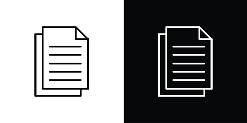Copy icon symbols in black illustrations set