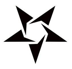 black star icon isolated on white background