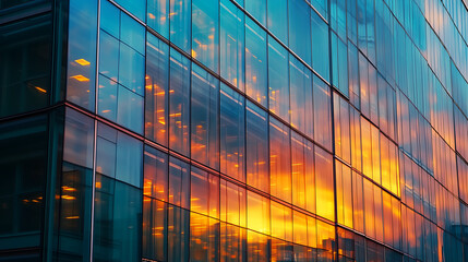 sunset over the city