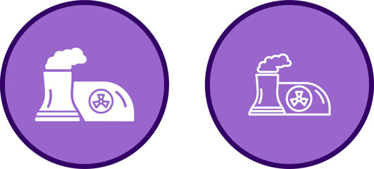 Nuclear Plant Vector Icon