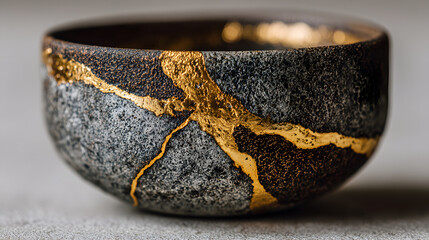 Kintsugi-Inspired Minimal Ceramic Close-Up