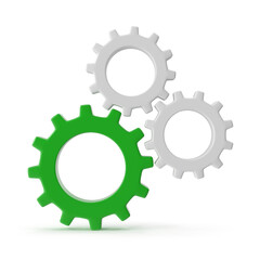 Interlocking Gears System Teamwork and Connection