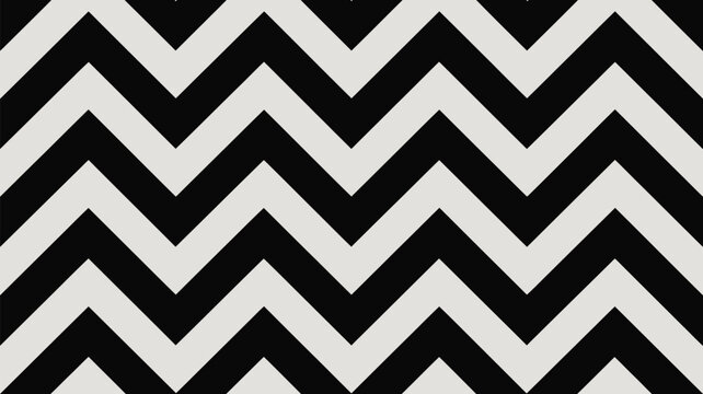 A black and white chevron pattern forming a seamless zig zag design with sharp angular lines repeating across