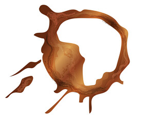 chocolate splash isolated on white background