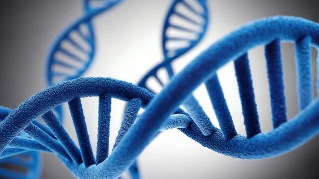 Detailed 3d render of a dna double helix structure, showcasing genetic information and the building blocks of life