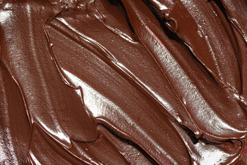 Rich melted chocolate sauce texture