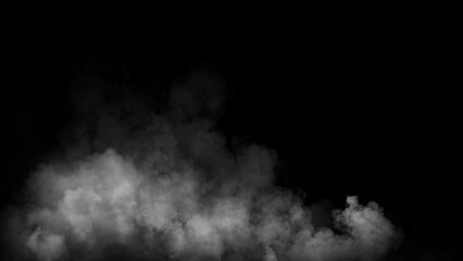 Abstract fire smoke, fog on isolated black background, creating a mysterious and backdrop, creating a dreamy, atmospheric effect for artistic
