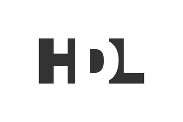HDL logo design. Initial letter H D L bold font style for tech startups, consulting, corporate branding. Creative company name, headlines typography identity, trendy logotype.