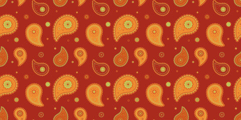 Flourish boteh by minimal leaf. Surreal background by card persian. Classical luxury to simple traditional.