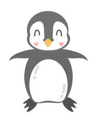 Cute Baby Penguin Clipart created by hand drawn