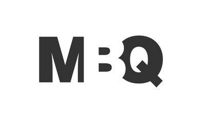 MBQ logo design. Initial letter M B Q bold font style for tech startups, consulting, corporate branding. Creative company name, headlines typography identity, trendy logotype.